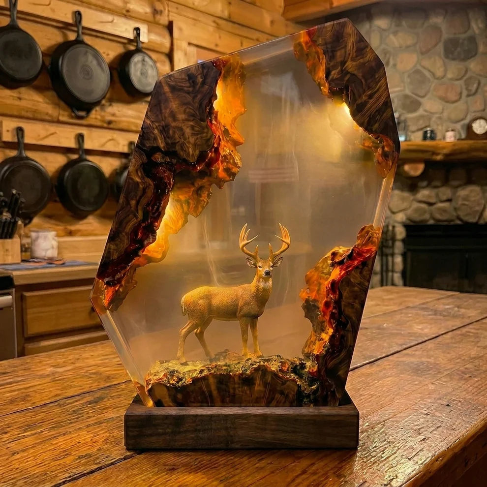 Deer Resin Lamp
